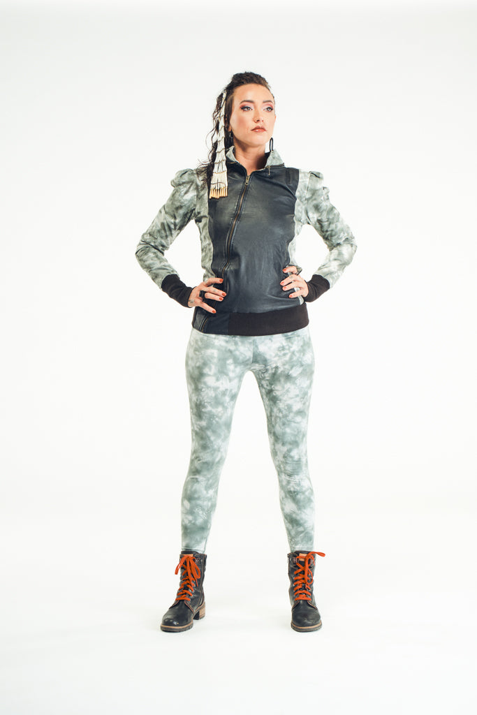 NEO's Floating On Clouds Leather Canvas Jacket
