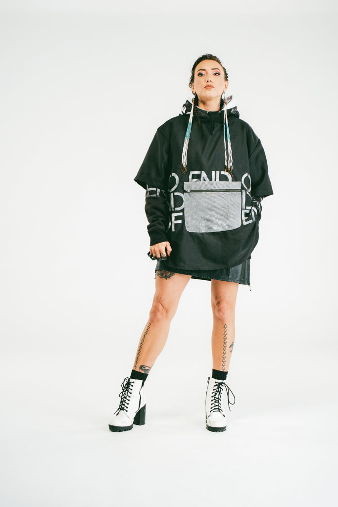 Custom Double Hooded Pancho Hoodie
