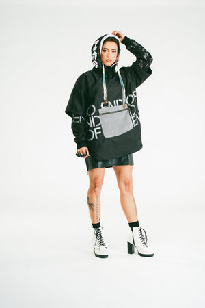Custom Double Hooded Pancho Hoodie