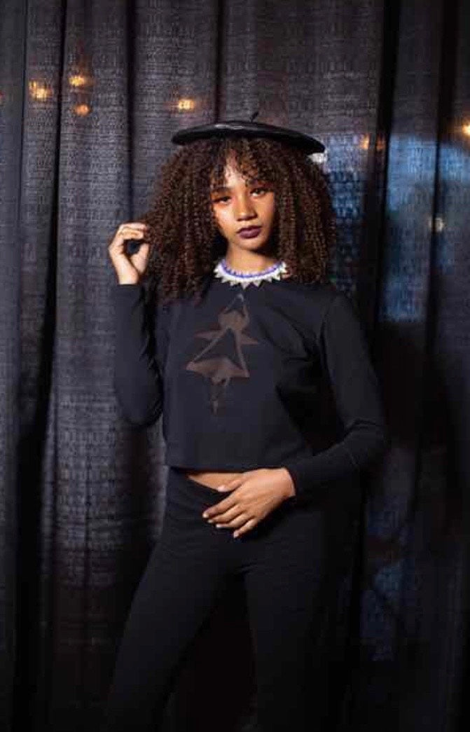 Arrow Head Crop Top Long Sleeve