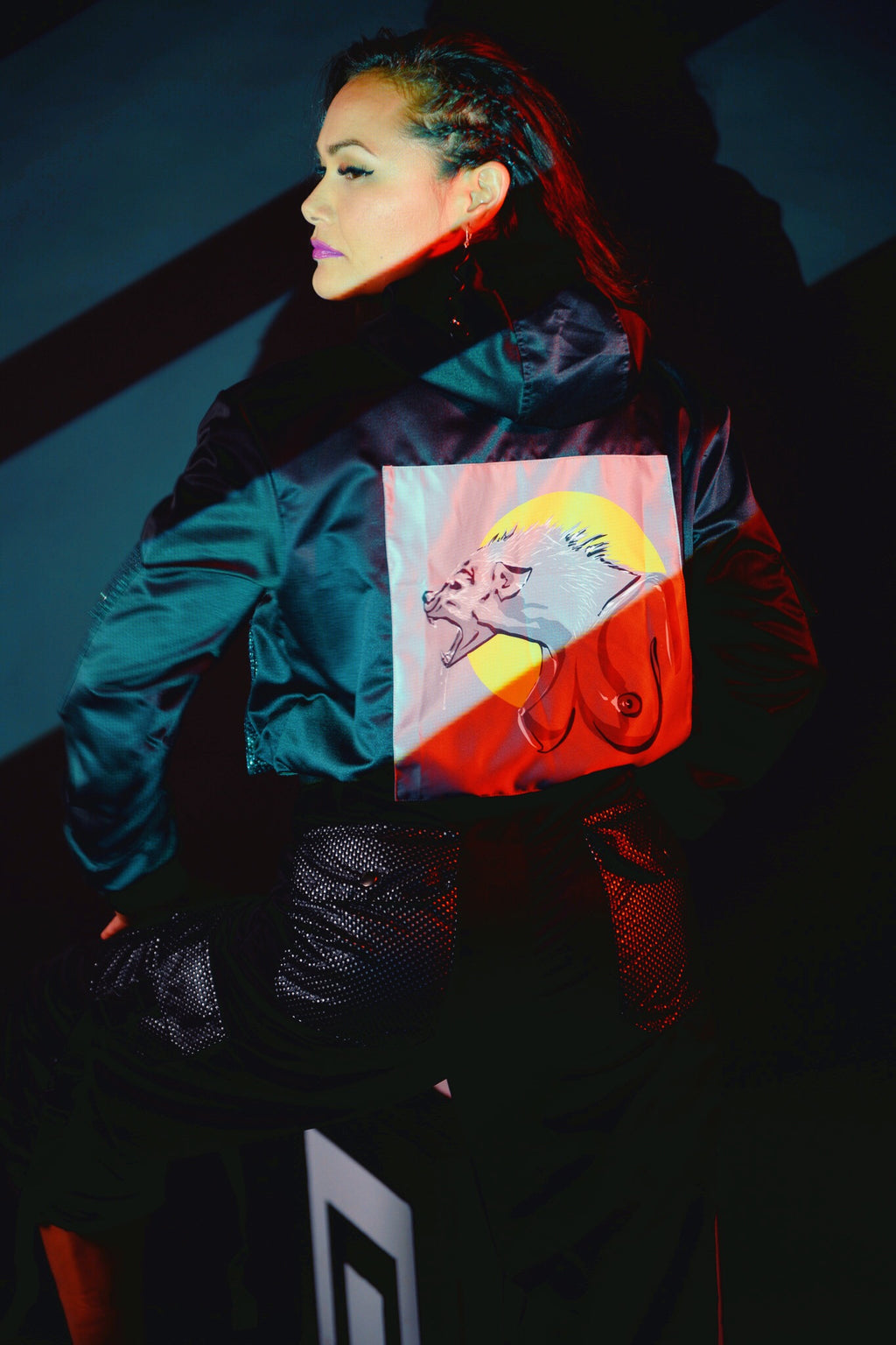 Hyena Bullet Proof Inspired Crop Jacket