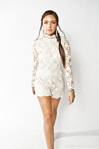 Nude Lace Romper
