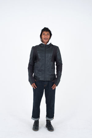 Pray For The Opposition Wax Denim Motto Jacket