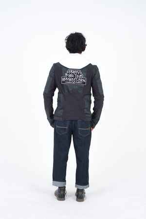 Pray For The Opposition Wax Denim Motto Jacket