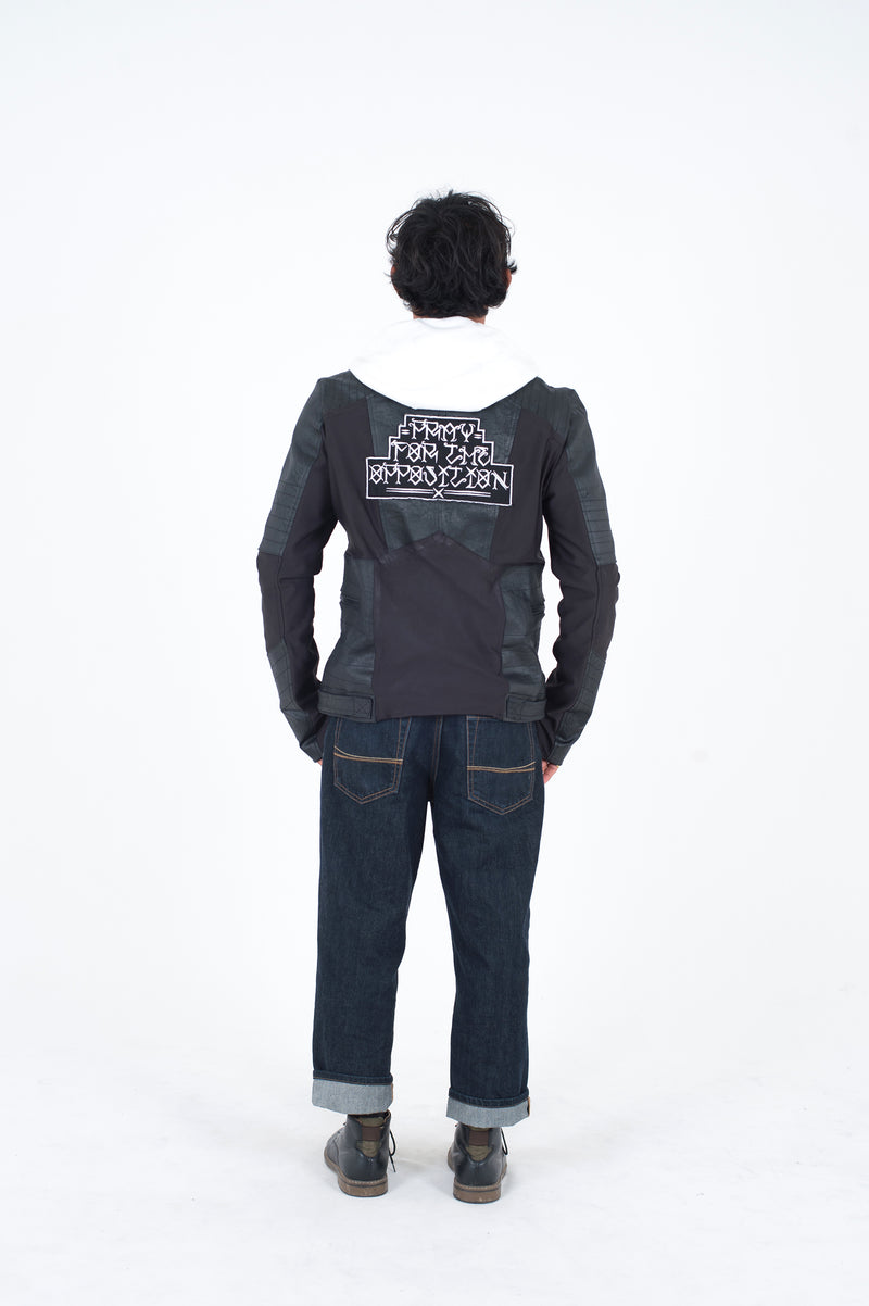 Pray For The Opposition Wax Denim Motto Jacket